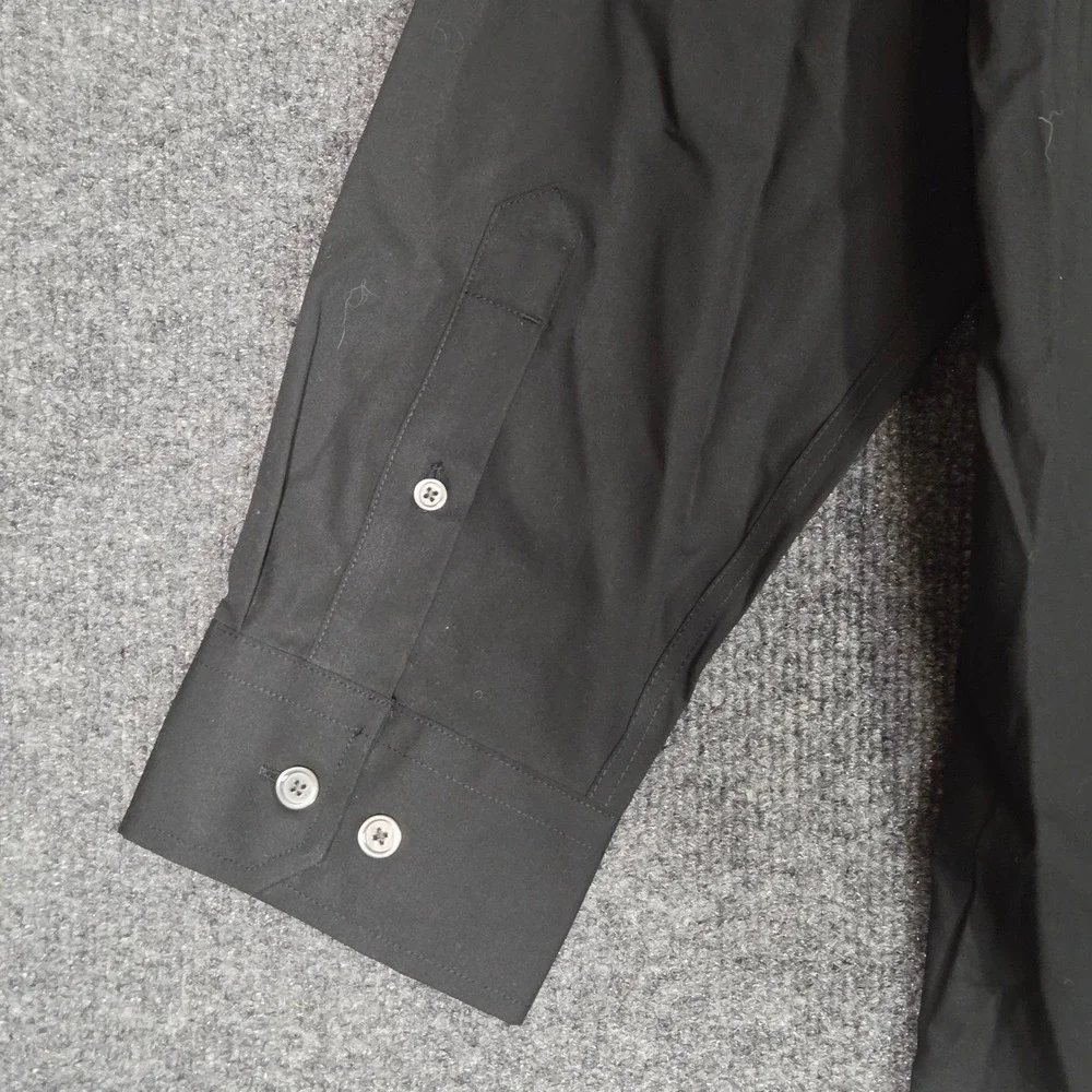 Banana Republic Mens L Black Dress Shirt Non-Iron Classic Fit Long Sleeve NWT